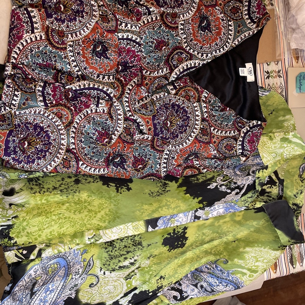 Pair Of XXL Womens Shirts Patterned Bohemian Dress‎